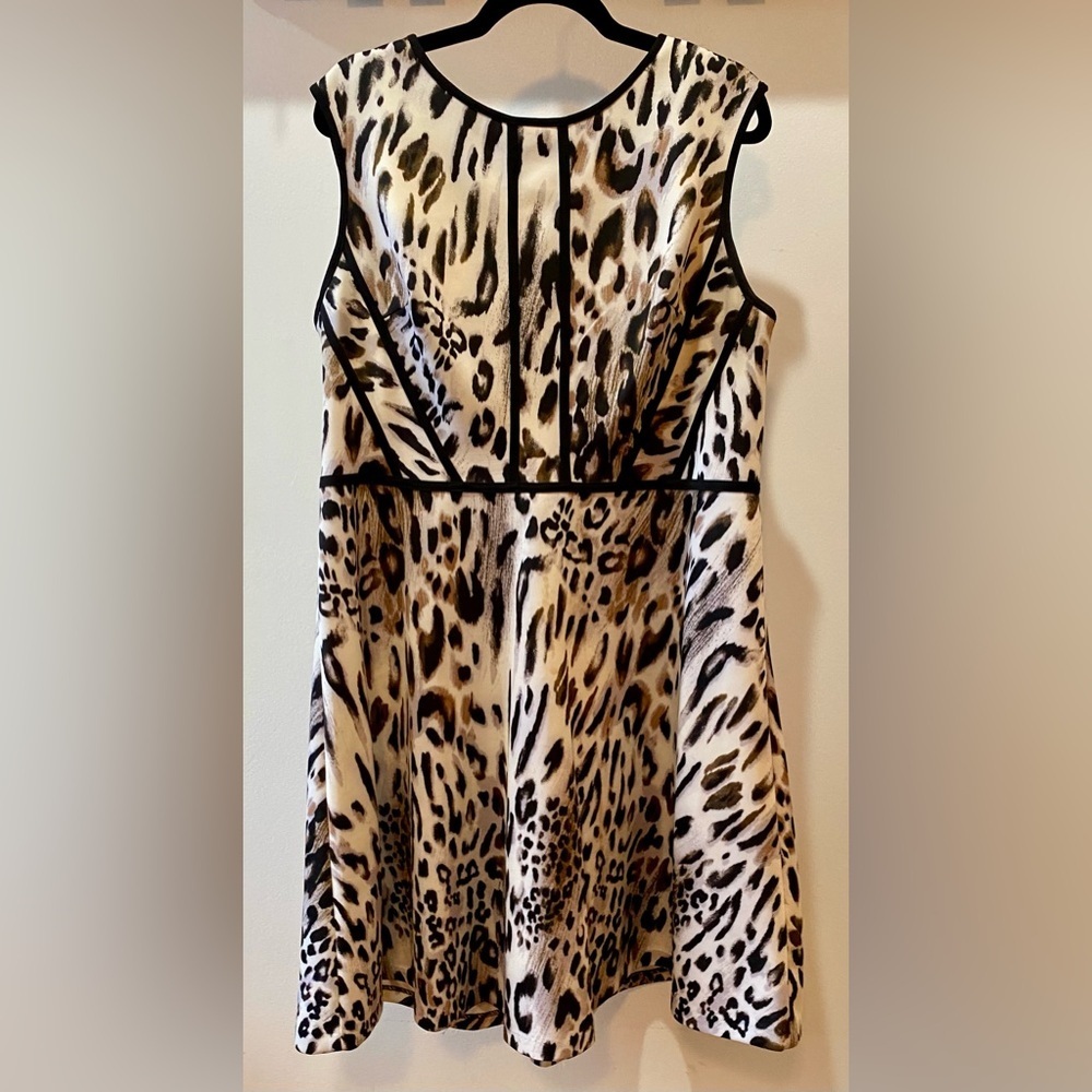 Studio One New York Leopard Print Dress 16W EUC - Picture 2 of 6